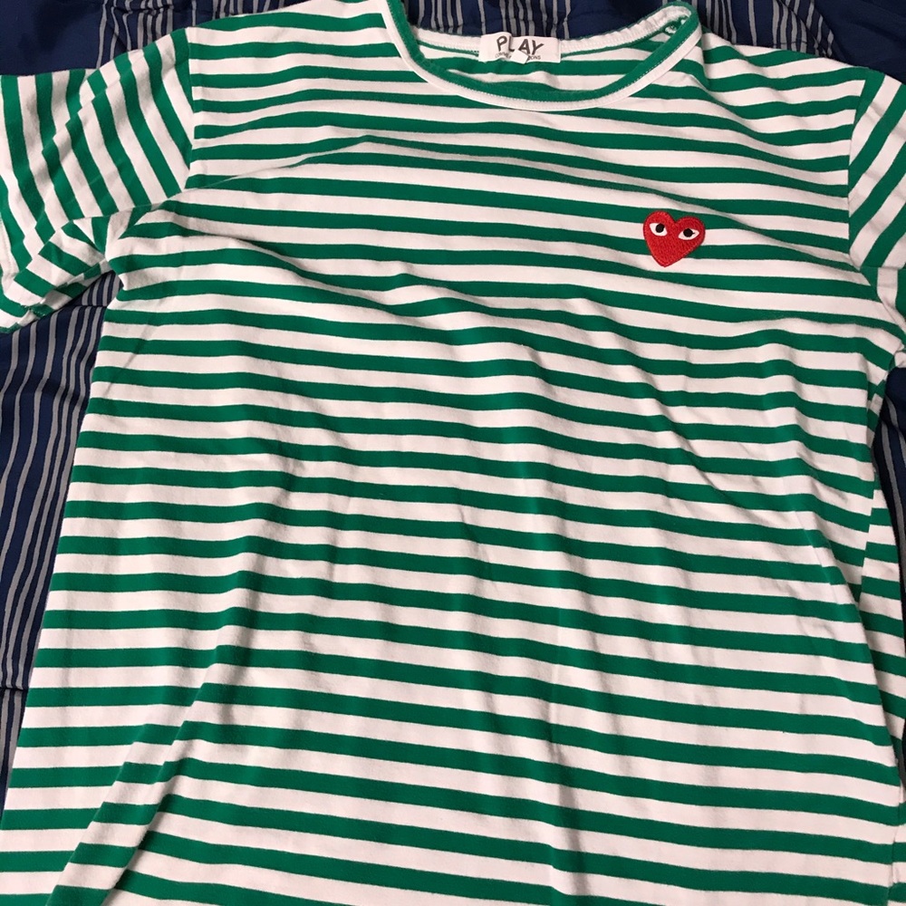 striped comme des garçon shirt, size XL